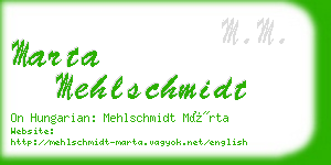 marta mehlschmidt business card